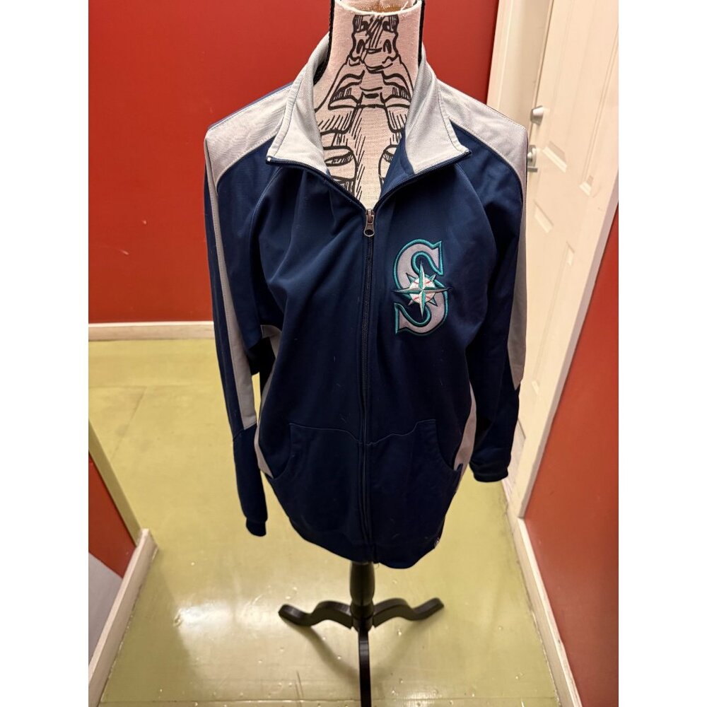VTG Seattle Mariners MLB Majestic Full Zip Logo Track Jacket